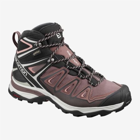 Buty Trekkingowe Damskie Salomon X ULTRA 3 MID GTX W Brązowe - PL 0-OEKA